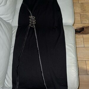 Love Culture Black Pencil Skirt with Silver Accents